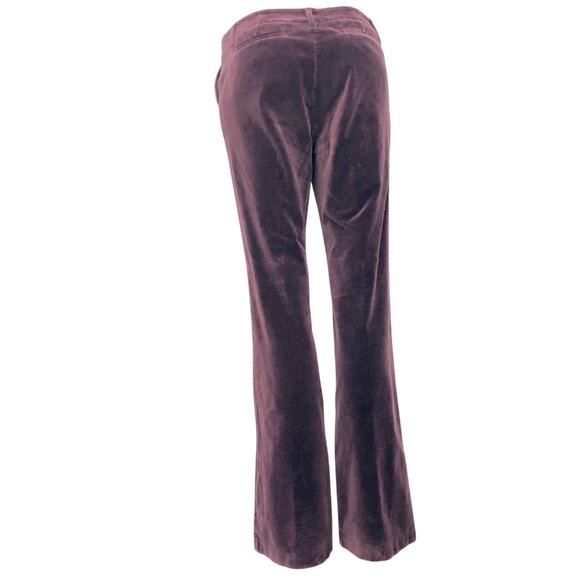 INC International Concepts Burgundy Velveteen Pants Flattering Trouser Cut - Picture 3 of 16